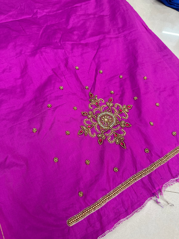 Aari Work Blouse Fabric Rich Design with Less price-499/-