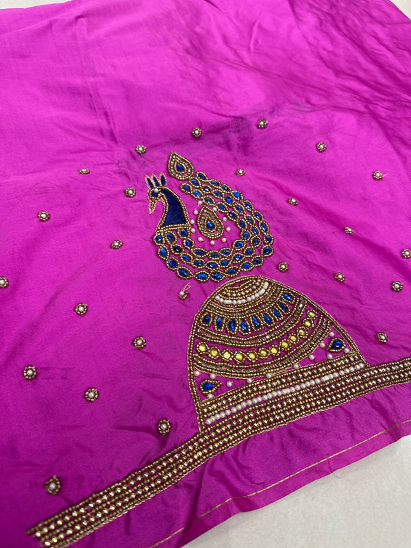 Aari Work Blouse Fabric Rich Design with Less price-499/-