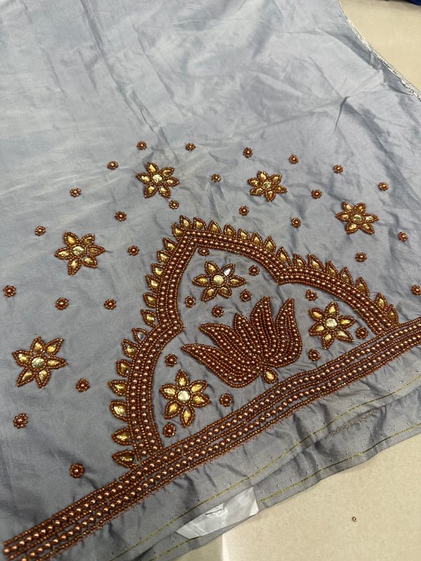 Aari Work Blouse Fabric Rich Design with Less price-499/-