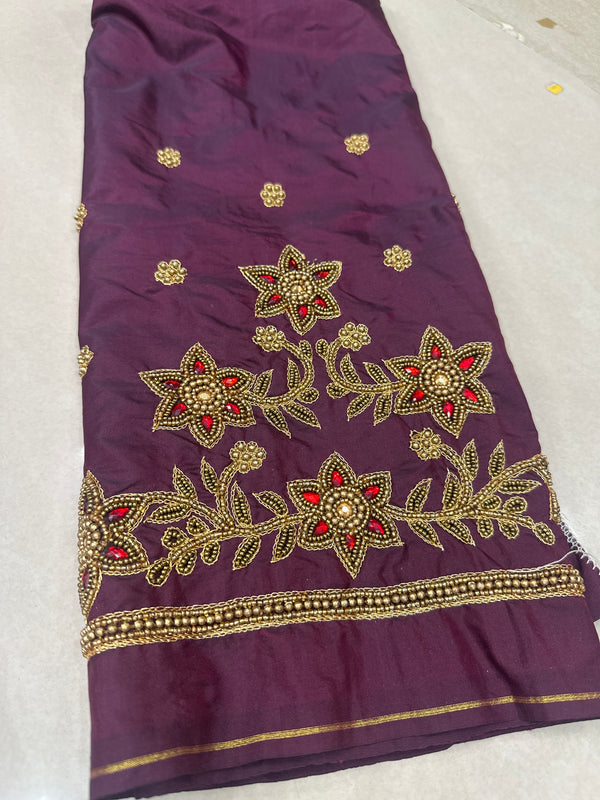 Aari Work Blouse Fabric Rich Design with Less price-499/-