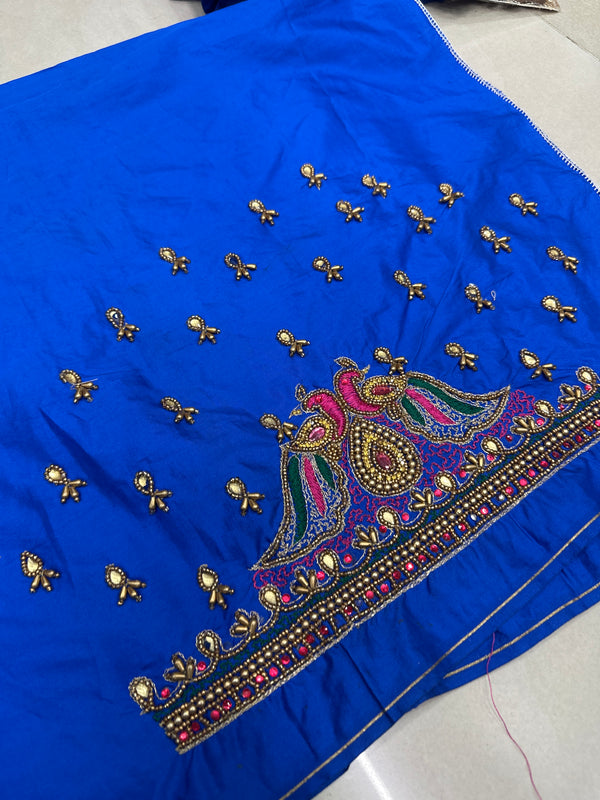 Aari Work Blouse Fabric Rich Design with Less price-499/-