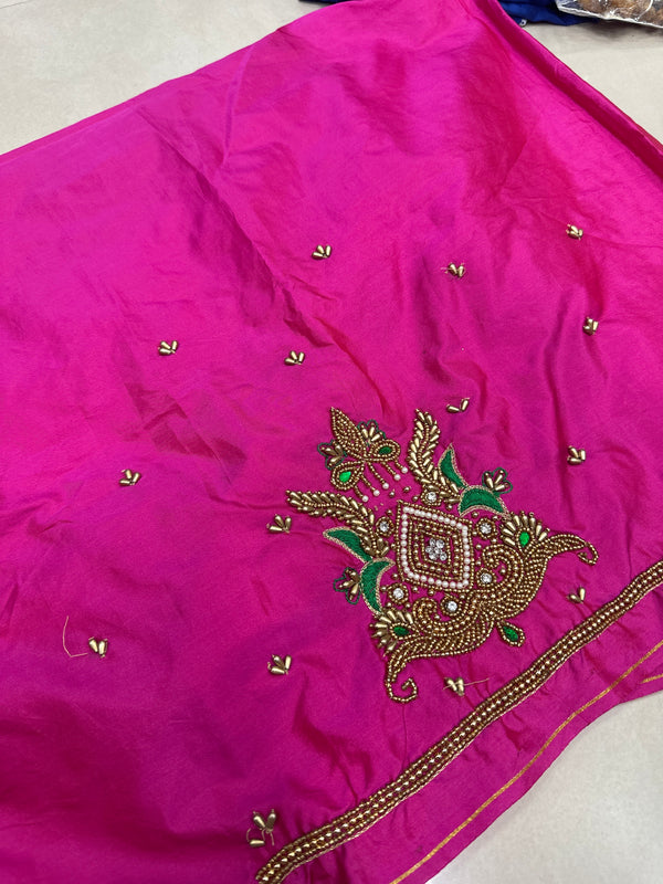 Aari Work Blouse Fabric Rich Design with Less price-499/-