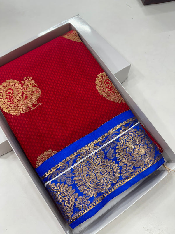 Kanchi Self Embossed Silk Saree