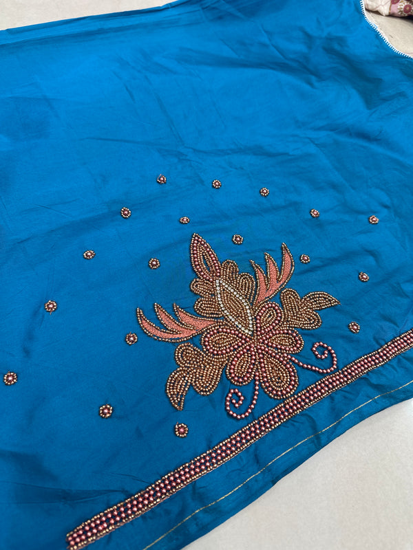 Aari Work Blouse Fabric Rich Design with Less price-499/-