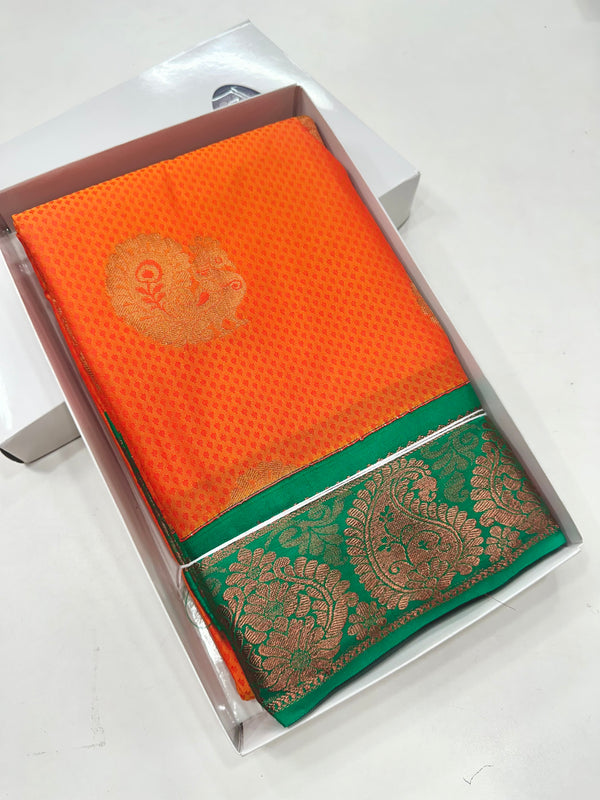 Kanchi Self Embossed Silk Saree