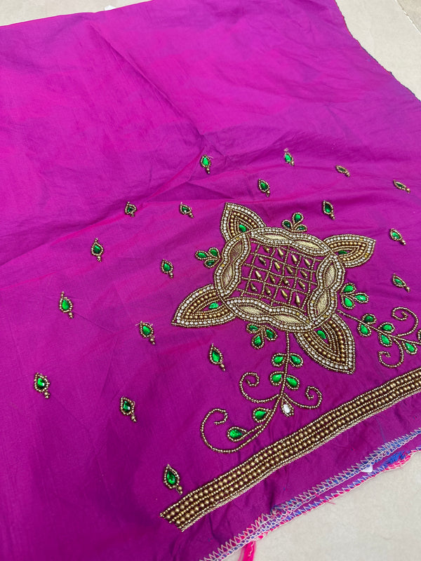 Aari Work Blouse Fabric Rich Design with Less price-499/-