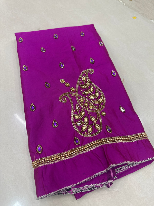 Aari Work Blouse Fabric Rich Design with Less price-499/-