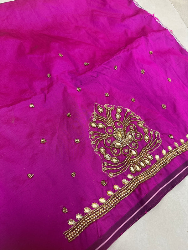 Aari Work Blouse Fabric Rich Design with Less price-499/-