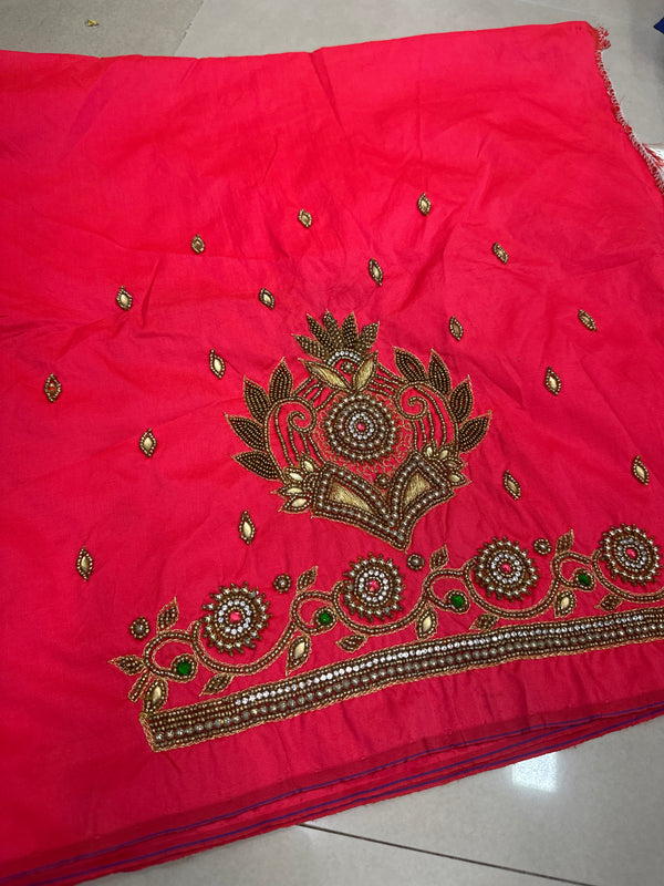 Aari Work Blouse Fabric Rich Design with Less price-499/-