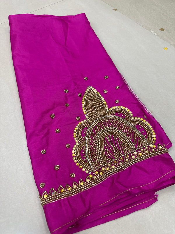 Aari Work Blouse Fabric Rich Design with Less price-499/-