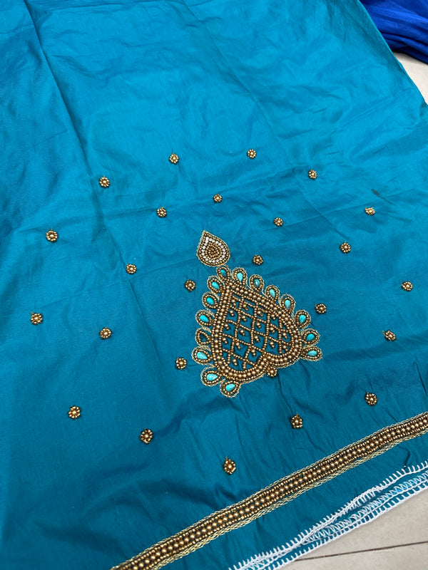 Aari Work Blouse Fabric Rich Design with Less price-499/-