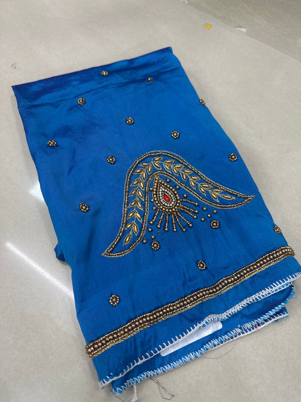 Aari Work Blouse Fabric Rich Design with Less price-499/-