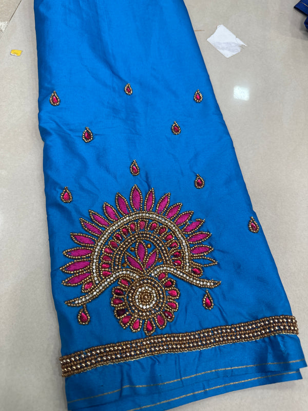 Aari Work Blouse Fabric Rich Design with Less price-499/-