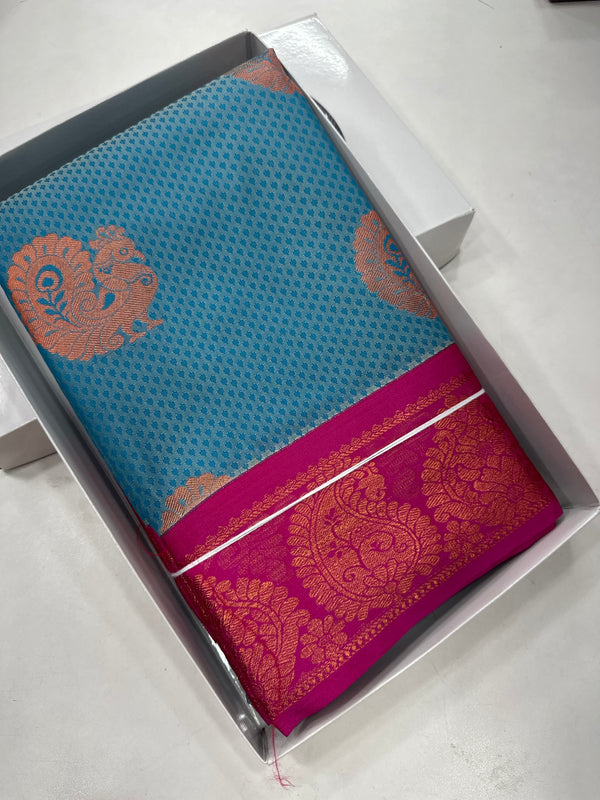 Kanchi Self Embossed Silk Saree