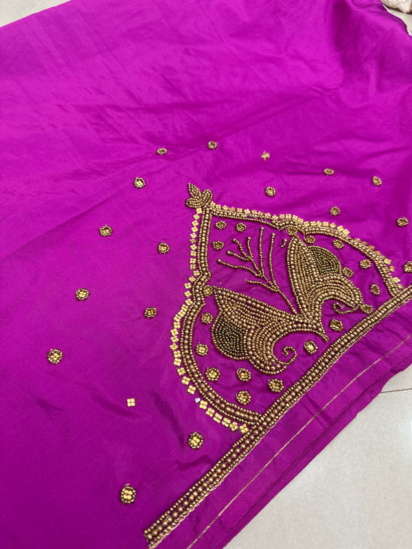 Aari Work Blouse Fabric Rich Design with Less price-499/-