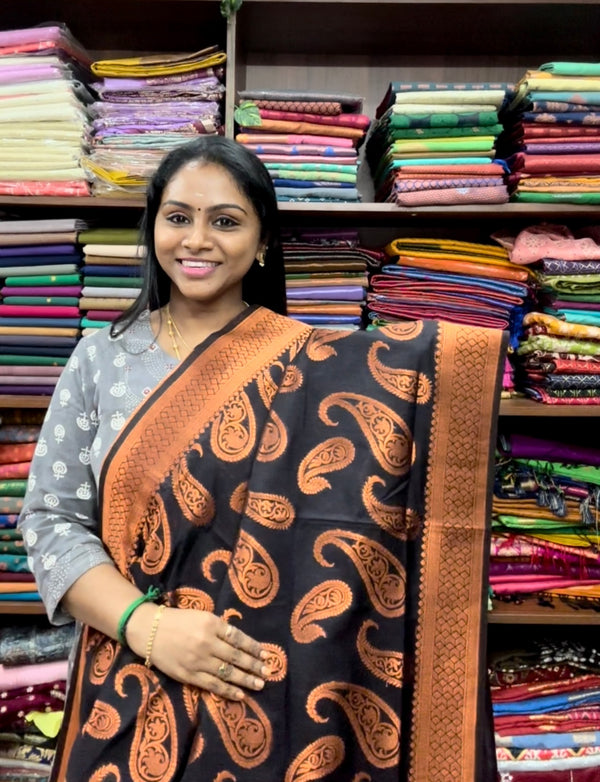 Kanchipuram semi silk mango butta