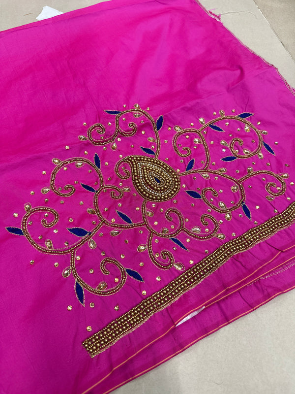 Aari Work Blouse Fabric Rich Design with Less price-499/-