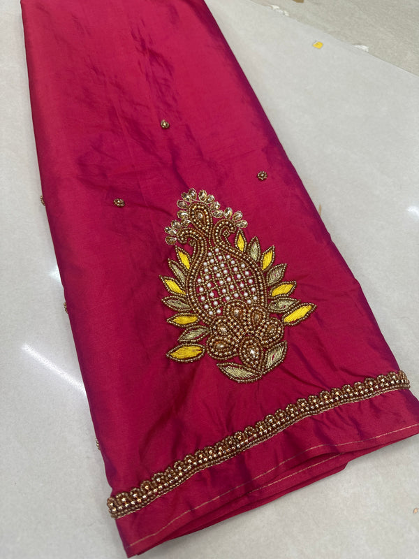 Aari Work Blouse Fabric Rich Design with Less price-499/-