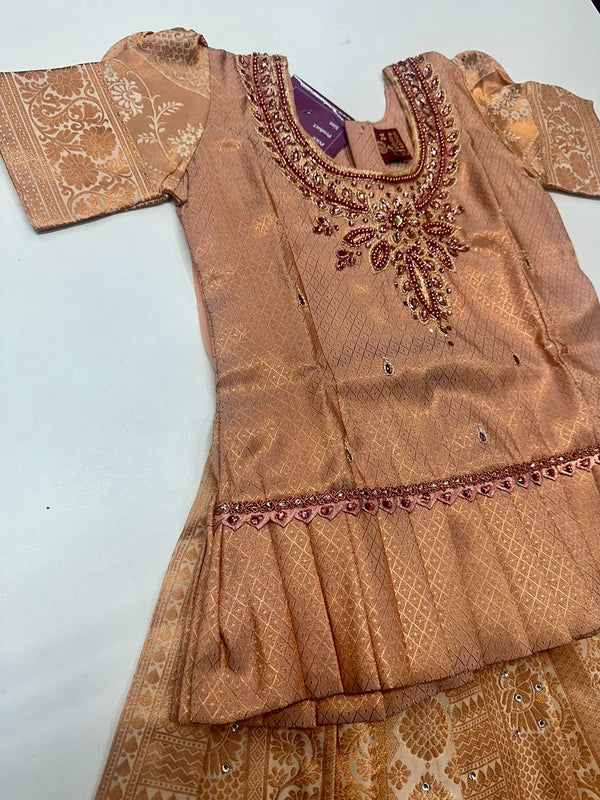 Kids Pattu Pavadai-Ready to wear