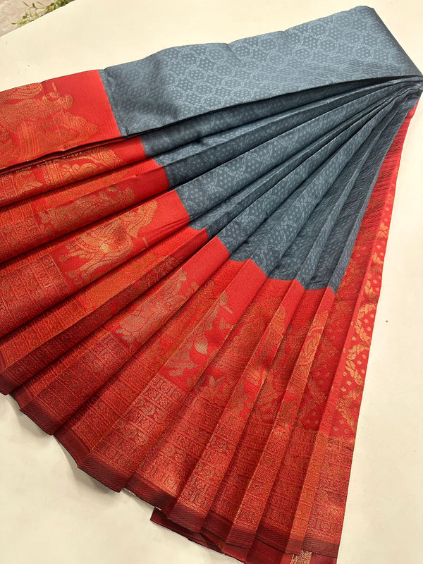 EMBOSSED PALLAKU SAREE