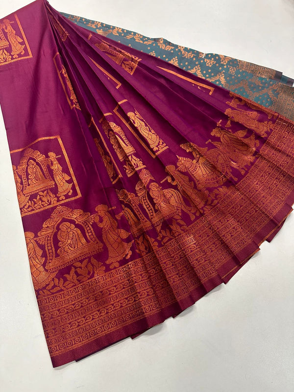 COPPER PALLAKU SAREE