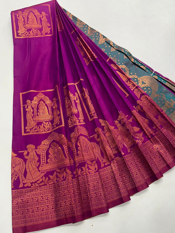 COPPER PALLAKU SAREE