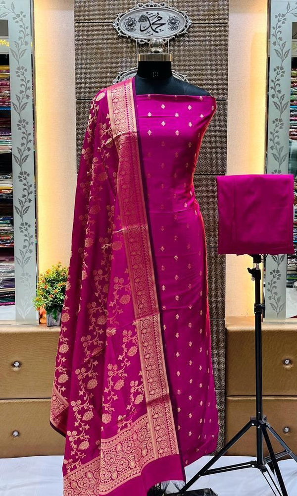 Banarasi Unstitched Salwar kameez with Dupatta