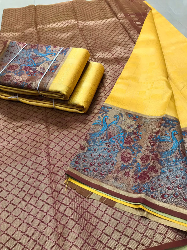 KANJIVARAM SEMI BRIDAL TISSUE SILK