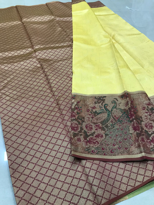 KANJIVARAM SEMI BRIDAL TISSUE SILK