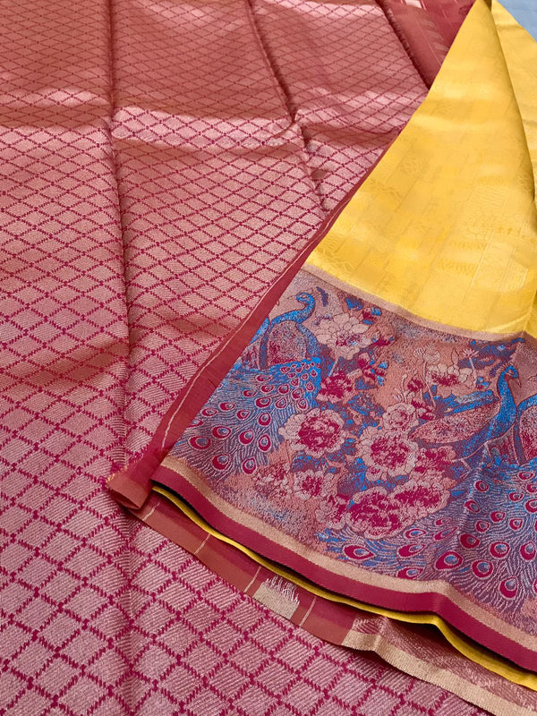 KANJIVARAM SEMI BRIDAL TISSUE SILK