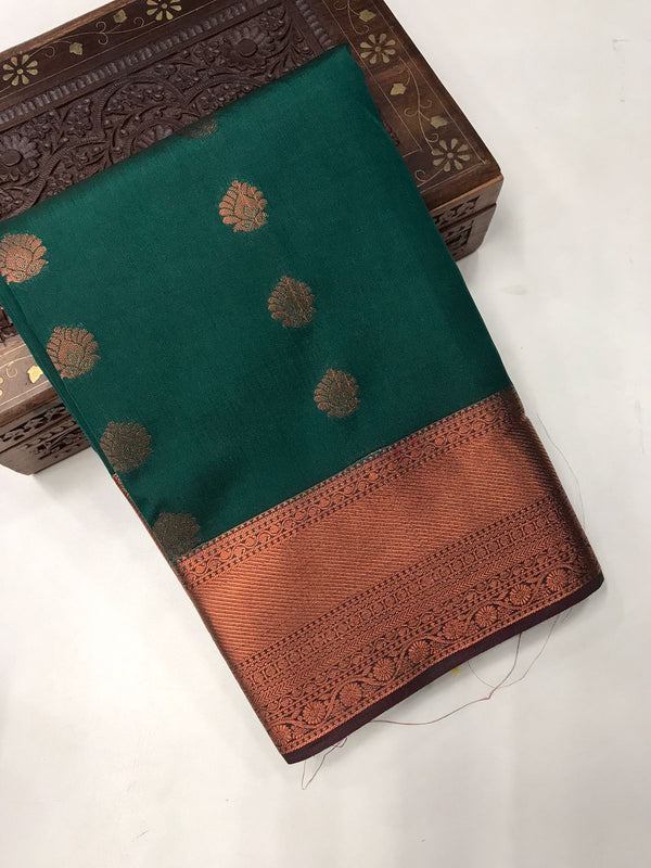 BRIDAL SOFT SILK SAREE WITH RICH PALLU