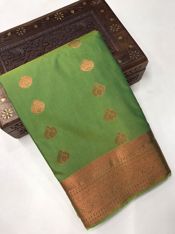 BRIDAL SOFT SILK SAREE WITH RICH PALLU