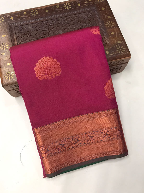 BRIDAL SOFT SILK SAREE WITH RICH PALLU