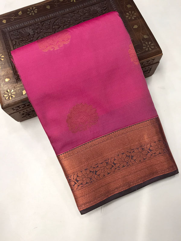 BRIDAL SOFT SILK SAREE WITH RICH PALLU