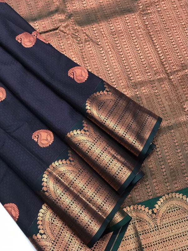 BRIDAL SOFT SILK SAREE WITH RICH PALLU