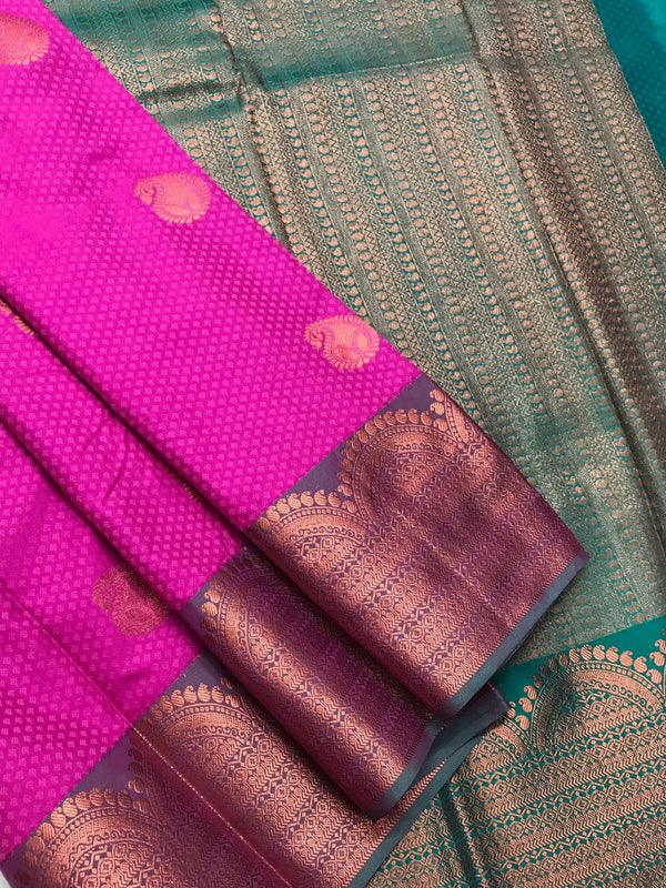 BRIDAL SOFT SILK SAREE WITH RICH PALLU