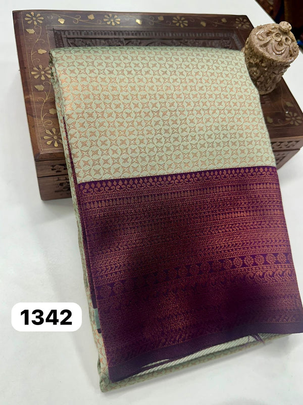 KANCHIPURAM BRIDAL SEMI SOFT SILK  SAREES